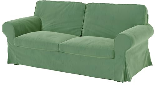 HomeTown Market Strapazierfähiger Sofabezug Ersatz kompatibel für IKEA Ektorp Sofa Cover. Slipcover nur. Sofa Nicht inbegriffen. (Samt Grun Zweisitzer)