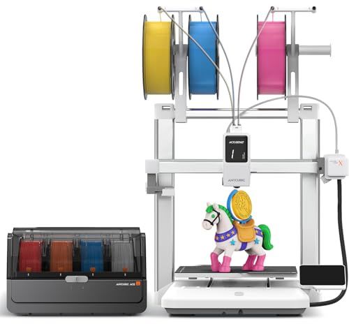 Anycubic Kobra X Combo 3D Drucker, Weiches und hartes Filament drucken | Aktive Filamenttrocknung, Verbesserte Auto Nivellierung für eine makellose erste Schicht, Druckgröße 260x260x260 mm