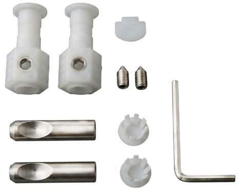 YUNTRUN Wall Hung Toilet Fixing Kit Universal Wall Mounted Toilet Screws Set with Hex Key Bathroom Repair Bolts for Concealed Toilet Installation