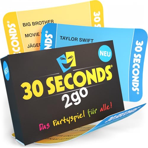 DENKRIESEN 30 Seconds 2go Classic Edition | Ratespiel mit 570 Begriffen | Kartenspiel für 3+ Spieler ab 12 Jahren mit 570 Begriffen, ideal für Partys, Reisen und schnelle Spielrunden.