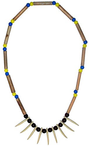 Spassprofi Indianer Halskette mit Zähnen Halsschmuck Indianerschmuck Jäger