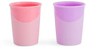 TWISTSHAKE Taza de 170 ml, rosa pastel, morado de 6 meses, 2 piezas