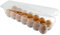 Egg Tray Holder with Lid Refrigerator Storage Container, Egg Tray (Clear)