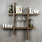 levandeo Hashtag Regal 75x75cm Wandregal Holz Rost-Optik Bücherregal Hängeregal Ablage Steckregal