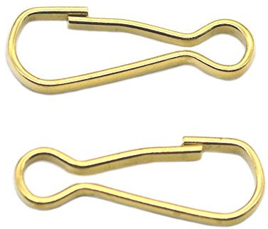 Fujiyuan 30 pcs 1 25mm Brass Spring Hooks Snap Clip Lanyard Zipper Pull ID Card Keyring Key Chain Bag