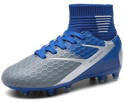 DREAM PAIRS Boys' Football Boots Kids Girls Turf High Top Spikes Non-Slip Junior Soccer Shoes Outdoor Sneakers for Unisex