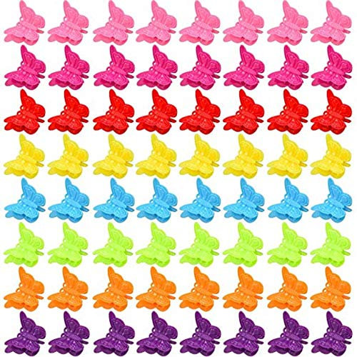 Lot de 100 pinces à cheveux papillon de couleurs assorties, magnifiques mini pinces à cheveux en forme de papillon pour femmes et filles, couleur aléatoire