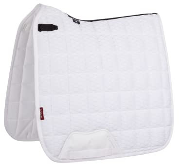 LeMieux Air Dressage Square White Schabracke, Weißes Carbon-Mesh-Quadrat, L