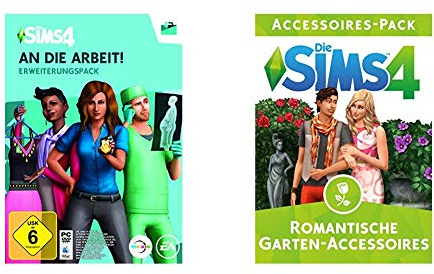 Die Sims 4 - An die Arbeit [Erweiterungspack] [PC Code - Origin] & THE SIMS 4 - Romantic Garden Stuff Edition DLC | PC Download ‚Äì Origin Code