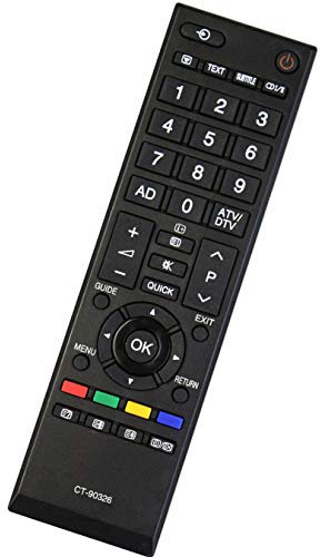 VINABTY CT-90326 CT90326 Ersatz Fernbedienung Passend für Toshiba LCD TV 32L2434DG 32LV655D 32LV665D 32LV685 32LV685D 32LV703 32LV733 19AV603P 42RV635DB 32RV626D 32RV635 32L2333DG 32LV733G 32LV833G
