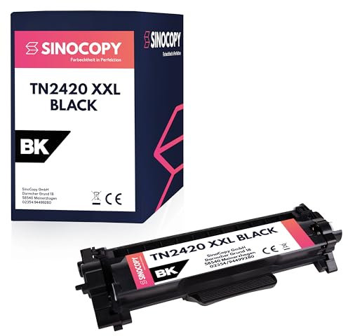 SinoCopy XXL Toner kompatibel MIT CHIP für Brother TN-2420 TN-2410 TN2420 HL-L2310D/2350DW/2357DW/2370DN/2375DW DCP-L2510D/2530DW DCP-L2537DW/2550DN MFC-L2710DN/2710DW/2730DW/2750DW- 6000 Seiten