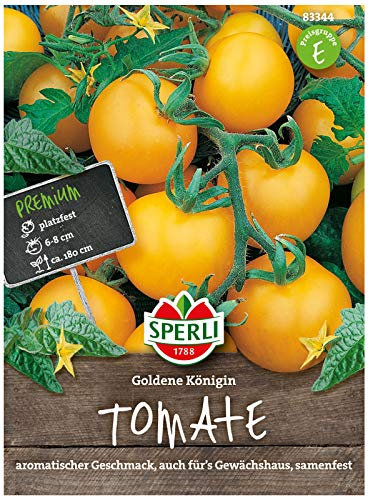 Sperli Premium Tomaten Samen Goldene Königin ; Intensiv aromatische goldgelbe Tomate ; Tomaten Saatgut