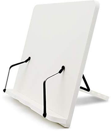 Leseständer Kochbuchhalter 33.5x23.7cm Rezepthalter, Buchstütze, faltbar Lesepult-Holz, Buchhalter für Kochbuch, Rezept, iPad,verstellbar Buchhalter für Lesen,Küche und Büro,Leicht zu reinigen