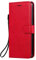DENDICO Coque pour Xiaomi Redmi Note 8, PU en Cuir Coque Portefeuille Étui Housse, Design Classique TPU Coque pour Xiaomi Redmi Note 8 - Rouge
