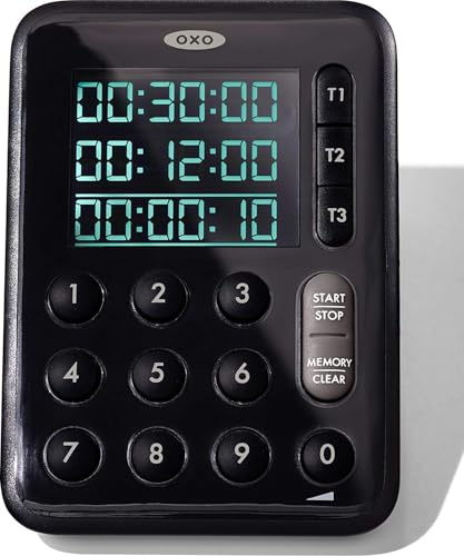 OXO Good Grips Digital Triple Kitchen Timer - Black