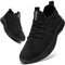 Linenghs Mens Running Trainers Fashion Lightweight Walking Shoes Casual Breathable Gym Tennis Fitness Sport Sneakers A Black