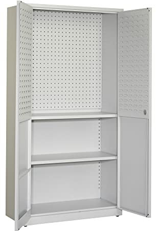 STIER Werkstattschrank SLK 1940x1000x450mm lichtgrau, Werkzeugschrank, Blechschrank, Schubladenschrank, Metallschrank
