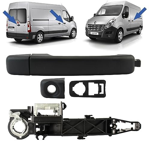 STARKIT PERFORMANCE Mécanisme + poignée de porte compatible pour Master 3, Movano B et NV400 (2010-2022) poignée extérieure | avant droite (côté passager) ou latérale gauche ou porte battante arrière