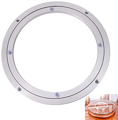 Rotierende Lager Drehscheibe, Kugellager Drehtisch, Glatte Schwenkplatte, Tischplatte Dreh Drehteller, für Küche, Wohnzimmer, Esstisch, Einfach Zu Montierende, Rutschfeste Gummifüße, 25cm/10 Zoll