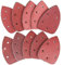 20 Pcs 140 x140 x 98mm 6-Hole Triangle Mouse Detail Sandpaper Hook and Loop Sanding Sheets 80 Grit