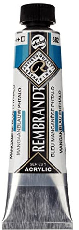 Rembrandt Tube de Couleur Acrylique 40ml Manganèse Bleu Phthalo 582