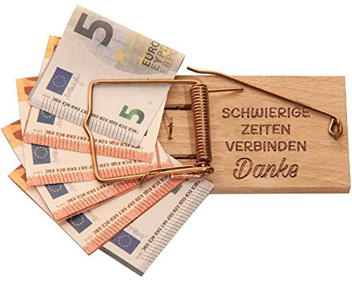 Spruchreif · Mausefalle Geldgeschenk witzige Geschenkidee zu Weihnachten · Hochzeit · Geburtstag · Geldgeschenke Mausefalle mit Sprüchen