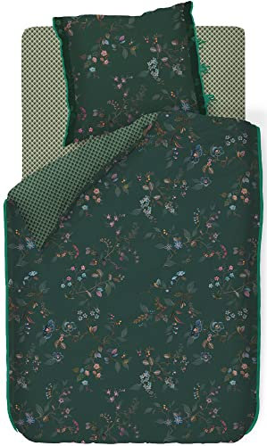 Pip Studio Bettwäsche Kawai Flower dunkelgrün