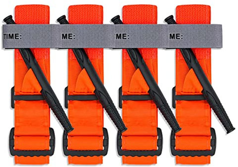 RHINO RESCUE Tourniquets, Einhändig Erste-Hilfe-Set für Notfallblutungen, Militärischer, Lebensrettender Nofallsanitäter für Gefechte im Freien Feld Taktisch mit Kunststoffwinde,4PCS Orange