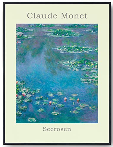 JOPRICO Claude Monet Poster - Seerosen - Ausstellungsposter 50x70 cm - mattes Galeriepapier