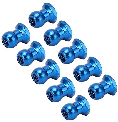 1/10 RC Cars Kugelmutter, 10 Stück RC Kugelmutter Aluminiumlegierung Kugelkopf RC Kontermutter Kompatibel mit 53640 1/10 Serie RC Cars
