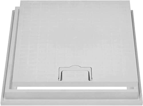 Chiusino coperchio e telaio in PP plastica pvc anti UV Antiscivolamento con maniglia resistente cm 40x40 esterno telaio 44x44 SUPER TOP Made in Italy