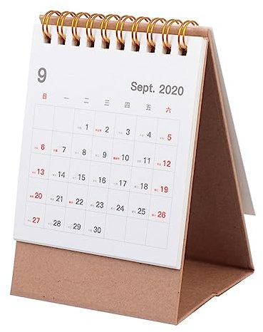 STOBOK Multifunktionaler Tischkalender Vintage Schreibtischkalender Mit Spiralbindung Platzsparend Stabil Für Büro Home Office Mittlere
