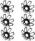 ANNIFUNLY 210W 21000LM Lampe Garage 6 Pack, Eclairage LED Garage E26/E27, Déformables Lampe Atelier 6500K à 8 Panneaux Ajustables, éclairage de Plafond pour Garage, Grenier, Sous-sol, Cave
