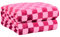 FY FIBER HOUSE Karierte Flanell-Fleece-Überwurfdecke, weich, gemütlich, Schachbrettmuster, Schachbrett, Gingham-Muster, Decken für Bett, Couch, Sofa, 152,4 x 203,2 cm, Hot Pink