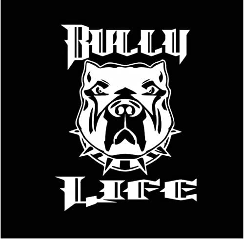 Autoaufkleber Lustige Heckscheibe 12X15.8Cm Kreativer Autoaufkleber Bully Life American Bully Mom Bully Dad Vinyl Hund Fenster Auto Aufkleber Schwarz/Silber