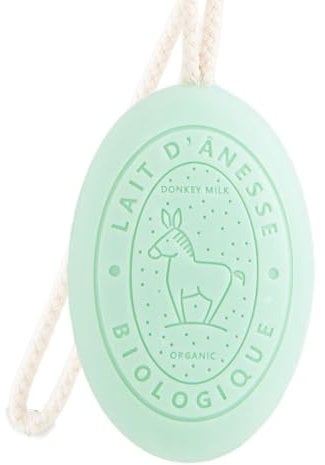 Label Provence Savon de Marseille – Französische Seife am Seil aus frischer Bio-Eselsmilch – Geißblatt-Duft – 175 g