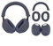 Silicone Case, Headphones Protective Case Cover,Ear Cups For Sony WH1000XM5 Precise Notch Design For Buttons And Holes(Deep Blue)