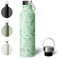 Bottle Bottle 600ml Insulated Water Bottle with Handle Hiking Drink Flask (Valley Green)