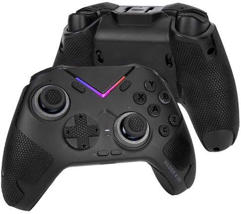 TALONGAMES Controller Skin, kompatibel mit FlyDigi Vader 4 Pro, rutschfest, schweißabsorbierend, strukturiertes Haut-Set, für Controller-Griffe (klassische Version, schwarz)