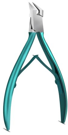 OAONY Pince à ongles Lame droite, Pince à ongles pour ongles des pieds et des mains incarnées, pointe pointue et acier inoxydable pour ongles forts (bleu)