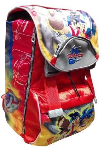 PRESTIGE & DELUXE Schulrucksack kompatibel mit Beyblade erweiterbar mit DIFETTO - gepolsterte Schultergurte und Rückenlehne und Blockiervorrichtung - für Grund- und Sekundarschule, mehrfarbig,