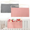 Kaisibum 2 Stück Babybett Organizer Hängend, Babybett Aufbewahrungstasche, Organizer Beistellbett Baby, Baby Kinderzimmer Organizer Babybetttasche für Kleidung Windeln Spielzeug (Rosa und Grau)