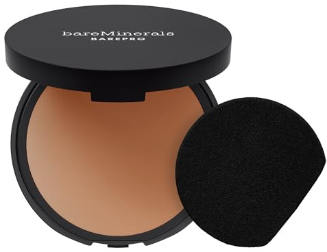 bareMinerals BAREPRO 24HR Pressed Powder Foundation - Full Coverage | Talc-free pressed face formula provides natural matte finish and oil control. Sweat, humidity, water & transfer-proof