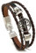 Kboutiques Retro Lederarmbänder Verflochtenen Braun Schwarz Geflochtene Leder Armband für Herren Damen 20cm (Adler) (Brauner Lebensbaum)