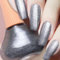 Silver Nail Polish, Glitter Nail Varnish, Quick Dry nail polish, Long Lasting Glitter nail polish for Women & Girls, No Need Cure Nail Paint for DIY Nail Art Home Manicure (24#Silver)