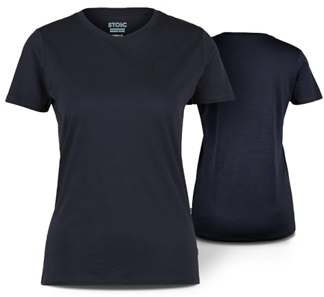 Stoic – Women's Merino155 LaholmSt. Merino T-Shirt Damen aus 87% Merinowolle Anteil – Atmungsaktives Kurzarm Shirt für Wandern & Freizeit – Geruchshemmend & temperaturregulierend