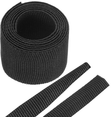 sourcing map Braided Cable Sleeves Heat Shrinkable Fabric Sleeving, 1 3ft Black 2:1 Ratio Heat Shrinkable Cord Protector for Harness Cable, Network Cable Protection, Cable Management