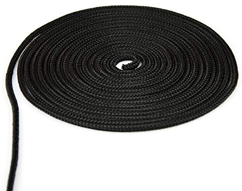 Seiltech.de Corde en polypropylène noir – 3 mm – 70 m – Charge maximale : 82 kg – Corde tressée en plastique