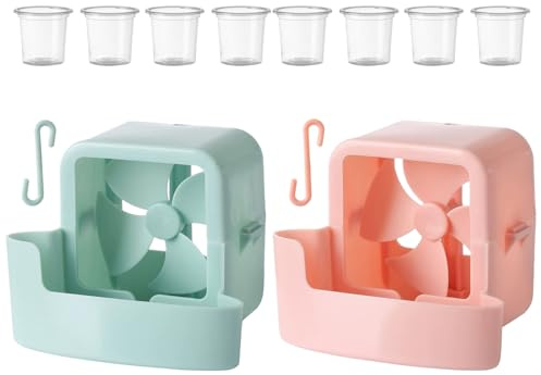 Fan Mist Cooling Adapter | Pack of 2 Hanging Electric Fan Storage Box - Cooling Aid with Hook Cooler Accessories for Hot Days Balcony Room Floor Home Workplace Desk Application