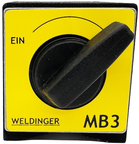 WELDINGER MB3 schaltbarer Magnet 80 kg Haftkraft 60x50x55mm für Bauprojekte, Aufbauten an Werkbank oder magnetischen Oberflächen